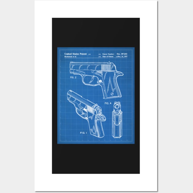 Sig Sauer Pistol Patent - Firearm Enthusiast Gun Lover Art - Blueprint Wall Art by patentpress